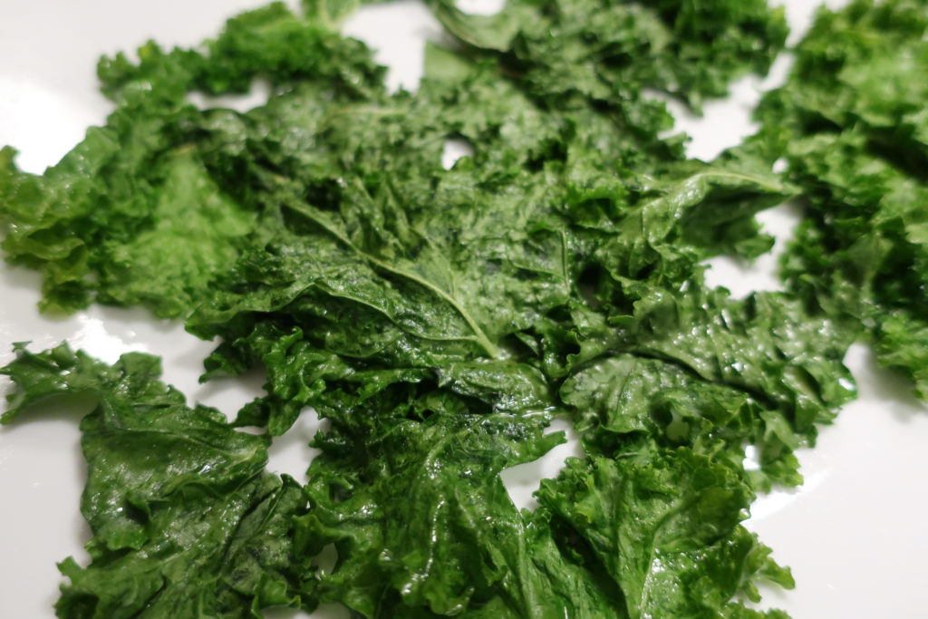 Microwave Kale Chips Vegetarian Vegetable