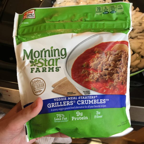 Eggplant & Meatless Crumbles The Busy Vegetarian