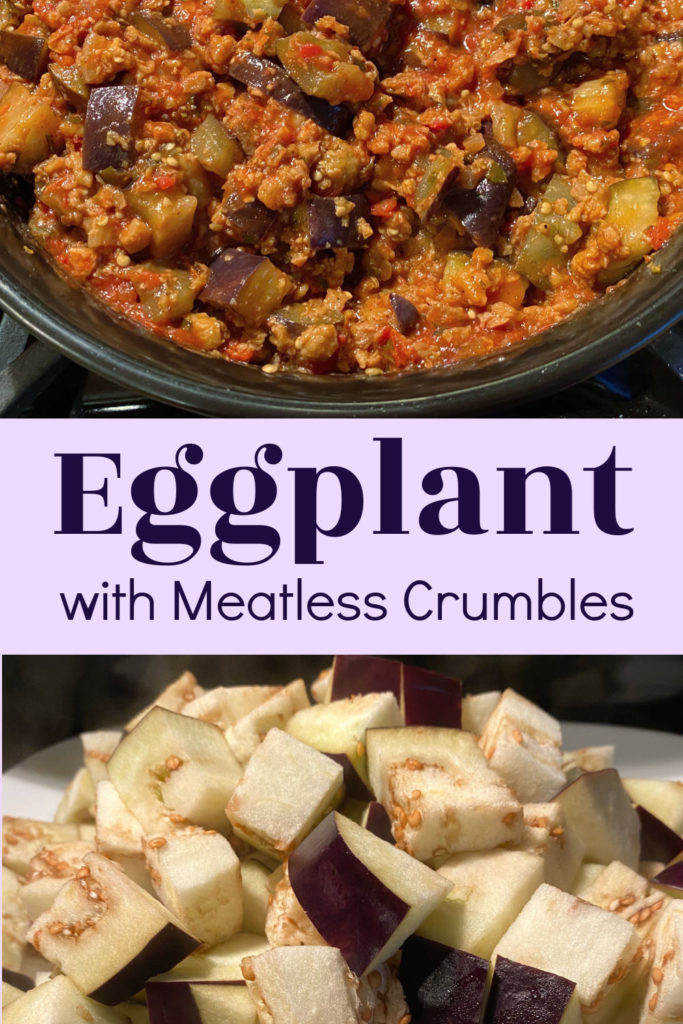 Eggplant & Meatless Crumbles The Busy Vegetarian