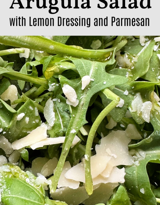Arugula Salad with Lemon Dressing and Parmesan