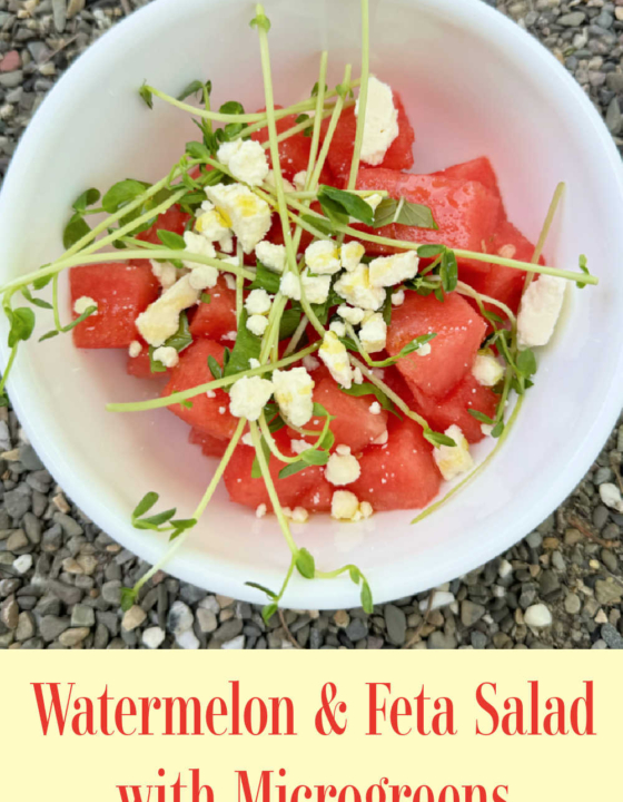 Watermelon Feta Salad with Microgreens