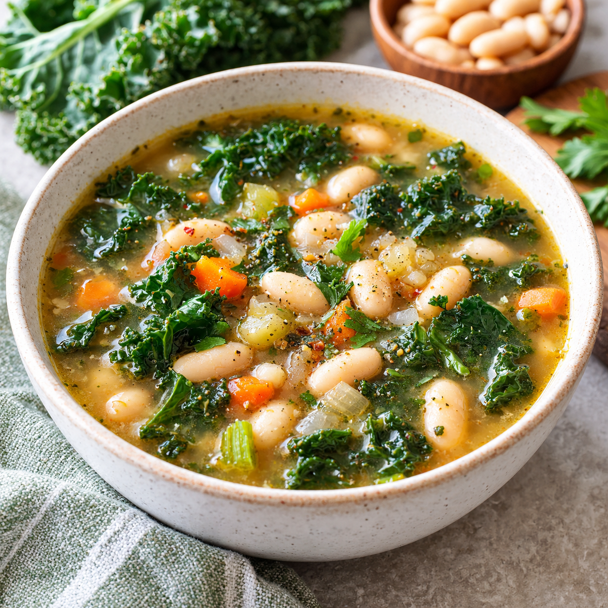 Kale White bean soup